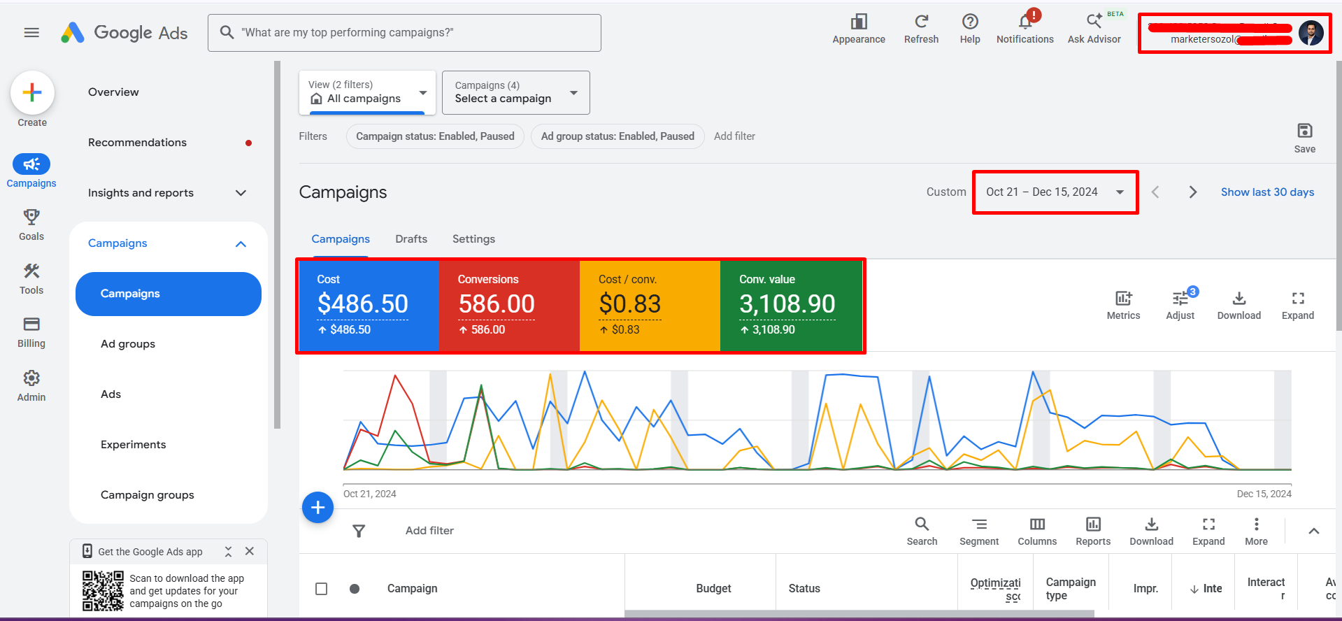 Clothing Brand – Google Ads Campaign